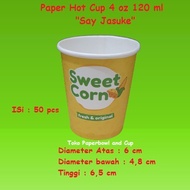 FAVORITE Paper Hot Cup 4 oz Say Jasuke isi 50 pcs Gelas kertas Cup