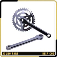 EXOTIC CHROME ROUND CRANK GEAR 36T & 44T BIKE