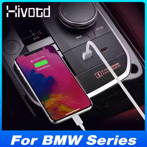 For Bmw 2/3/4/8 Series I3 I4 X3 X4 X5 X6 Ix3 M2 M3 M4 27w Usb Type-C Fast Cell Phone Charging Adapte