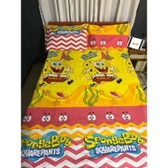 Spongebob Squarepants- Premium Canadian Cotton Set Bedsheet with 2 Pillowcase