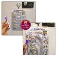 Free MARKER | My Daily Routine Muslim Prayer Schedule Hanging on the Wall Wall Planner Schedule Agen