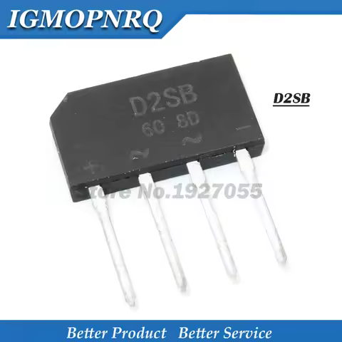 10pcs D2SB60 ZIP-4 D2SB 600v2a sb60 Heap display flat bridge rectifier bridge rectifier bridge new