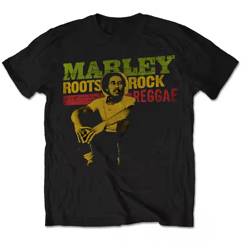 Roots Rock Reggae Bob Marley Singer T-Shirt Cotton Graphic Tee Men Women Summer Streetwear