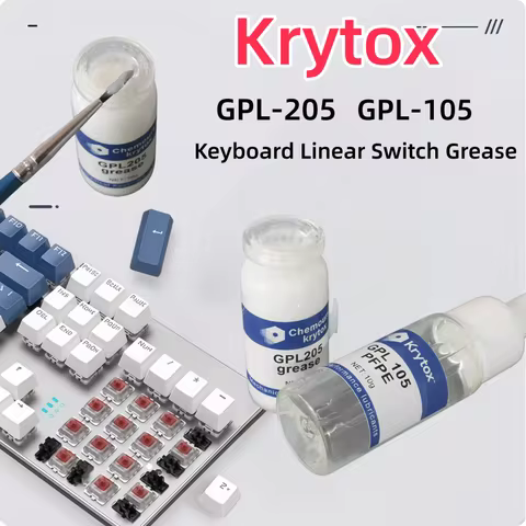 Krytox GPL 105 Oil & GPL 205 Grease Premium Keyboard Lubricant Set for Switch Stabilizer Modding Smo