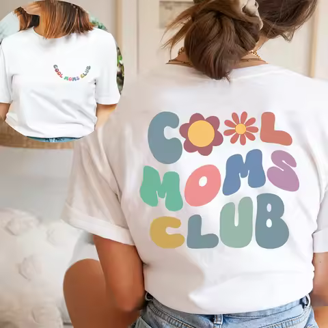 Cool Moms Club Shirt Cool Mom T-shirt Funny Mom Outfit Best Mom Ever Tee Mama Birthday Clothing Gift