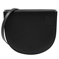 LOEWE Heel Pouch 品牌LOGO翻蓋斜背馬鞍包/腰包.黑-