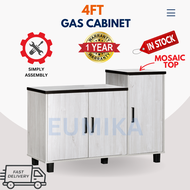 EUMIKA (DIY) Almari Murah Gas Rak Furniture Low Kitchen Cabinet 4ft Dapur Gas Cabinet Masak Rak Dapur Kabinet Simpanan 4kaki