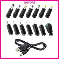 Auro USB to DC5V Power Cord Includes 14 Adapter Plugs for Charging Devices Like Fan