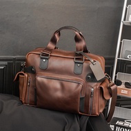 📿 Korean Style New Retro Handbag Fashionable Men's File Computer Bag Casual Shoulder Crossbody Bag Men's Bag