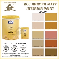 KCC AURORA MATT INTERIOR PAINT 1L  / Cat Dalam Dinding Rumah / Boleh Lap / Tak Kilat
