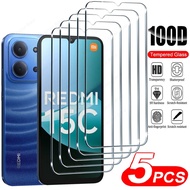 5Pcs Tempered Glass For Xiaomi Redmi 15C 15 14C 13 13C 12 12C Screen Protector Protective Glass