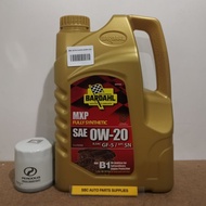 BARDAHL FULLY SYNTHETIC SAE 0w20 SN/ILSAC 3LITER with PERODUA OIL FILTER 15601-00R02