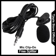 Terbaru MIC CLIP ON MICROPHONE MINI 3.5mm WITH CLIP FOR HP / LAPTOP /