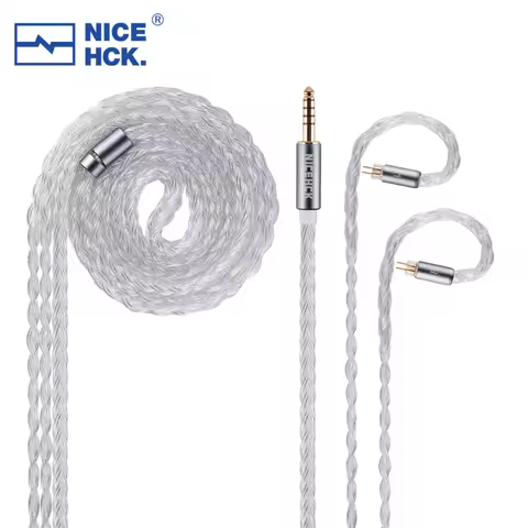 NICEHCK IcyMoon HiFi In-ear Monitor Earphone Cable 16 Cores OCC+Silver Plated OFC MMCX/2Pin/QDC for 