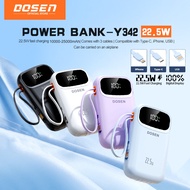 DOSEN Original Powerbank fast charging 10000mAh Y342 PD22.5W Portable 20000mAh 25000mAh Comes with t