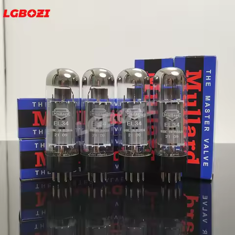 Mullard EL34 Tubes - Direct Replace for 6CA7/EL34B, Enhanced Sound in Tube Amps & Guitar Rigs Power 