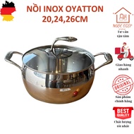 OYATTON stainless steel pot, 20cm stainless steel pot, 24cm soup pot, induction stainless steel pot,