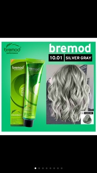 Bremod hair color (SILVER GRAY-10.01) with 12% oxidizer