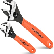 TEMU Horusdy Adjustable Wrench Collection | Two-piece Set | 6-inch And 10-inch Crescent Wrenches | M
