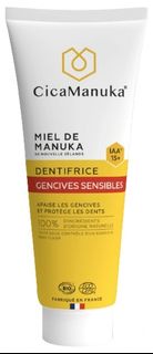 CicaManuka Toothpaste With Manuka Honey IAA15+ Organic 75m 有機麥蘆卡蜂蜜護齦牙膏 IAA15+ 75ml Made in France 法國