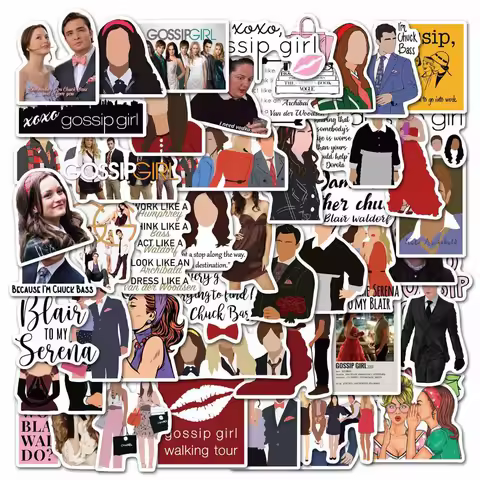 10/30/50pcs Gossip Girl TV Series Stickers Waterproof Graffiti DIY Phone Case Notebook Luggage Lapto