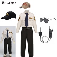 Police Uniform For Kids Boy Policeman Costume Cap Sunglasses Walkie Talkie Set For Boys Halloween Ca