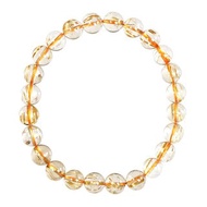 【正佳珠寶】金鈦晶 頂級淨體老礦鈦絲 7.4-7.8mm 金鈦晶手珠