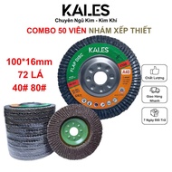 Combo of 50 Folding Sanders with 72 Metal Sanders 100*16mm | KALES