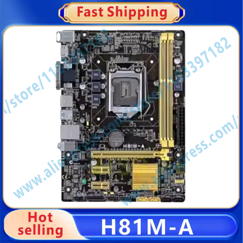 H81M-A LGA 1150 Motherboard DDR3 16GB PCI-E 2.0 USB3.0 DVI Micro ATX