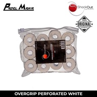 Shockout Perforated Overgrips White Padel Racket Grips Padel Racket Grip