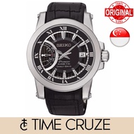 [TIME Cruze] Seiko SRG009P2 Premier Kinetic Automatic Leather Band Black Dial Men Watch SRG009P SRG009