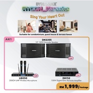 Home Karaoke Set DYNAMAX DK152 150W Digital Echo Home Karaoke Amplifier, 10" 120W Professional Karao