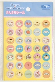 日本版 Sanrio 175pcs 不同角色卡通 獎勵貼紙 Sirotan Hello Kitty My Melody Kuromi  雙星仙子 玉桂狗 文具貼紙 平行進口