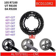 Stone 110bcd Double Chainring 58-44T 56-42T 55-40T for Shimano 105 R7100 UT R8100 DA R9200 Road Bike