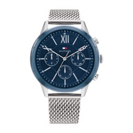 Tommy Hilfiger Heren Horloge รุ่น TH1710524 นาฬิกาข้อมือผู้ชาย สายสแตนเลส Silver / Blue