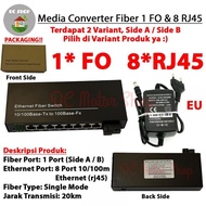 Fiber Optic Media Converter 1 Port FO SC 8 Port LAN RJ45 Fiber Switch