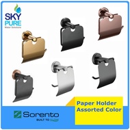 SORENTO Stainless Steel Paper Holder Rose Gold SRT315-RG Black Paper Holder Gold Toilet Paper Holder