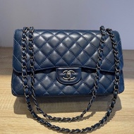 Chanel 香奈兒 classic Flat bag CF 30 jumbo 30 Navy phw