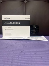 完美無瑕 全套有盒 香港行貨 有保養 2027-6 Sigma 45 45mm F2.8 L Leica T Mount