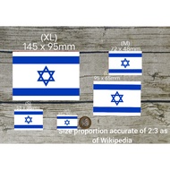 Waterproof Vinyl Glossy 🇮🇱 Israel 🇮🇱 National Flag Sticker (Free Singpost Mailing) + FOC SG Mini Fla