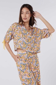 ESP เสื้อเชิ้ตเบลาส์ลายฟลอรัล ผู้หญิง | Floral Print Shirt Blouse | 05708