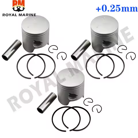 6K5-11635-03-00 Piston set (0.25Mm O/s) Piston Ring Set 6K5-11601-12-00 for yamaha 2T 60HP 6K5-11635
