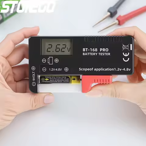 Universal Battery Tester for AA AAA C D 9V 18650 Button Cell Voltage Checker Volt Meter Tool