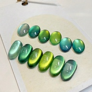 10 มล. 6 ชิ้น ลาก เล็บ ฤดูร้อน น้ำเขียว ศาลา น่าสนใจ กระจก เม็ดเขียว ชั้นแมว แม่เหล็ก เจล เล็บ เขียว