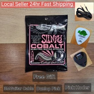 Ernie Ball Slinky Cobalt 009-042 Electric Guitar String Free Dunlop Pick