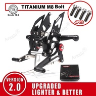 Arashi V2.0 CNC Adjustable Rearset For KAWASAKI Ninja 250R EX250J EX250J SE 2008-2012 Motorcycle Foo
