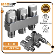 Innohut 3-Ways Copper Tap Valve Toilet Sink Bidet Tap Paip Air Washing Machine Tap Head Angle Valve 