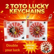 Premium TOTO & 4D Lucky Charm Keychain – Spinning Cai Shen for Big HUAT Energy