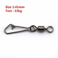 XEANG 50Pcs Rolling Swivel Fishing Tools Fishing Hook with Hooked Snap Fishing Bearing Tackle Connec