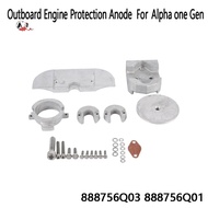 A10E-Outboard Engine Anode Aluminum Alloy Kit For Mercury Alpha One Gen 888756Q03 888756Q01 Outboard